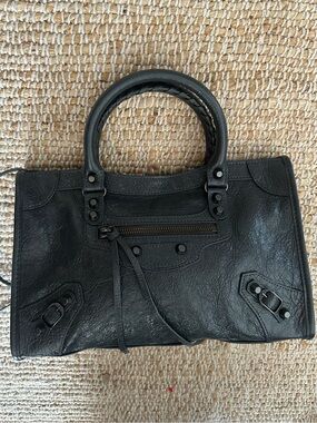 Balenciaga city bag dark grey small